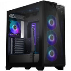MSI MPG GUNGNIR 300R AIRFLOW, Mid-Tower, E-ATX/ATX/M-ATX/ITX, 2x USB 3.2 Gen 1 Type-A, 1x USB 3.2 Gen 2x2 Type-C, 1x Audio/1x Mic, LED Switch Button, ARGB Hub, 4x 120mm ARGB Fans, 1mm Perforated Front Panel, 3mm Tempered Glass