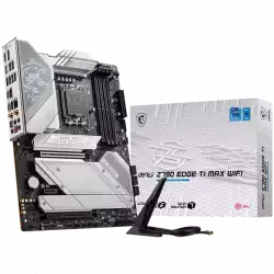 MSI MPG Z790 EDGE TI MAX WIFI, ATX, LGA 1700, Dual Channel 4xDDR5 7800+(OC)MHz, 2x PCIe x16 slots, 5x M.2 slots, 1x HDMI, 1x DP, 1x USB 3.2 Gen 2x2, 4x USB 3.2 Gen 2, 4x USB 2.0, Type-C, 7.1 HD Audio, 2.5Gbps LAN, WI-FI 6E, BT, 3Y