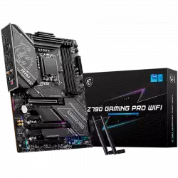 MSI MPG Z790 GAMING PRO WIFI , LGA 1700, INTEL Z790, 4xDDR5, Dual Channel DDR4 up to 7200+(OC)MHz, 3.0 x16 slot, 3x M.2 slots, 1x USB 3.2 Gen 2 (Type-C), 4x USB 3.2 Gen 1, 1x HDMI, 4xEX Debug LED, 2.5G LAN,7.1 Audio, ATX, 3y warranty