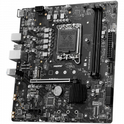 MSI PRO B760M-B DDR4, mATX, Socket 1700, Dual Channel DDR4 4800(OC)MHz, 1x PCIe x16 slots, 2x M.2 slots, 1x HDMI, 1x DP, 1x VGA, 1x USB 3.2 Gen 2 Type-C, 1x USB 3.2 Gen 1, 4x USB 2.0, 2x ARGB Headers, 7.1 HD Audio, 1Gbps LAN, 3Y