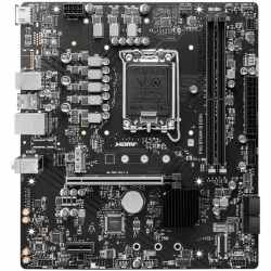 MSI PRO B760M-B DDR4, mATX, Socket 1700, Dual Channel DDR4 4800(OC)MHz, 1x PCIe x16 slots, 2x M.2 slots, 1x HDMI, 1x DP, 1x VGA, 1x USB 3.2 Gen 2 Type-C, 1x USB 3.2 Gen 1, 4x USB 2.0, 2x ARGB Headers, 7.1 HD Audio, 1Gbps LAN, 3Y