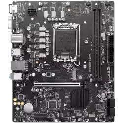 MSI PRO H610M-E, mATX, LGA 1700, Dual Channel DDR5 5600+MHz, 1x PCIe x16 slot, 1x M.2 slot, 1x HDMI, 1x VGA, 2x USB 3.2 Gen 1, 4x USB 2.0, 7.1 HD Audio, Realtek ALC897 Codec, 3Y