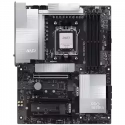 MSI PRO X870E-P WIFI, ATX, Socket AM5, 4x DDR5 Dual Channel DDR5 up to 8200(OC)MHz, 3x PCIe x16 slot, 3x M.2 slot, 4x USB 2.0, 2x USB 5Gbps, 2x USB 10Gbps, 1x 20Gbps Type-C, 1x 40Gbps Type-C, HDMI, 7.1 HD Audio, 5G LAN, WiFI 7, BT, 3Y
