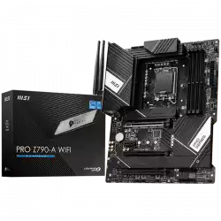 MSI PRO Z790-S WIFI , LGA 1700, INTEL Z790, 4xDDR5, Dual Channel DDR4 up to 7200+(OC)MHz, 3.0 x16 slot, 2x M.2 slots, 1x USB 3.2 Gen 2 (Type-C), 2x USB 3.2 Gen 1, 4x USB 2.0, 1x HDMI, 4x EZ Debug LED, 2.5G LAN, 7.1 Audio, ATX, 3y