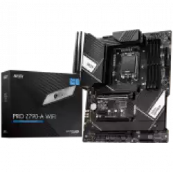 MSI PRO Z790-S WIFI , LGA 1700, INTEL Z790, 4xDDR5, Dual Channel DDR4 up to 7200+(OC)MHz, 3.0 x16 slot, 2x M.2 slots, 1x USB 3.2 Gen 2 (Type-C), 2x USB 3.2 Gen 1, 4x USB 2.0, 1x HDMI, 4x EZ Debug LED, 2.5G LAN, 7.1 Audio, ATX, 3y