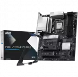 MSI PRO Z890-P WIFI6E, LGA 1851, Dual Channel DDR5 up to 9200(OC)MHz, 3x PCIe x16 slots, 4x M.2 slot, 4x USB 2.0, 2x USB 3.2 Gen 1, 1x USB 3.2 Gen 2, 1x USB 3.2 Gen 2 Type-C, 1x HDMI, 1x DP, 5Gbps LAN, WIFI6E, 7.1 Audio, 3Y