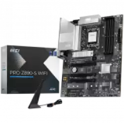 MSI PRO Z890-S WIFI, LGA 1851, Dual Channel DDR5 up to 8600(OC)MHz, 4x PCIe x16 slots, 3x M.2 slot, 4xUSB 2.0, 6xUSB 5Gbps A, 1xUSB 20Gbps C,1x HDMI, 1x Type-C DP,1x DP, 2.5GbpsLAN, 7.1 Audio, 3y warranty