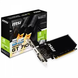 MSI Video Card NVidia GeForce GT 710 DDR3 2GB/64bit, 954MHz/1600GHz, PCI-E 2.0 x16, HDMI, DVI-D, VGA Heatsink, Low-profile, Retail