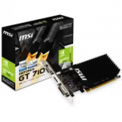 MSI Video Card NVidia GeForce GT 710 DDR3 2GB/64bit, 954MHz/1600GHz, PCI-E 2.0 x16, HDMI, DVI-D, VGA Heatsink, Low-profile, Retail