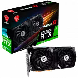 MSI Video Card NVidia GeForce RTX 3050 GAMING X 8G, 8GB GDDR6, 128bit, Effective Memory Clock: 14000MHz, Boost: 1845MHz, 2560 CUDA Cores, PCI-E 4.0 x8, 3x DP, HDMI 2.1, RAY TRACING, TORX Fan 4.0, 550W Recommended PSU, Backplate, 3Y