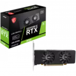 MSI Video Card Nvidia GeForce RTX 3050 LP E 6G OC, 2x HDMI, 1x DP, DUAL FAN, ATX