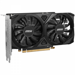MSI Video Card Nvidia GeForce RTX 3050 VENTUS 2X 6G OC, 6GB GDDR6, 96bit, 14 Gbps Memory speed, Boost: 1492 MHz, 2304 CUDA Cores, PCIe 4.0, 1x DP 1.4a, 2xHDMI 2.1a, RAY TRACING, Dual Fan,  300W Recommended PSU, 3Y