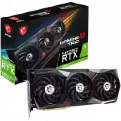 MSI Video Card Nvidia GeForce RTX 3060 Ti GAMING X TRIO 8GD6X, 8GB GDDR6X, 256-bit, 19GBps, Boost: 1845 MHz, 4864 CUDA Cores, PCIe 4.0, 3x DP 1.4a, HDMI 2.1, RAY TRACING, Triple Fan, 600W Recommended PSU, Metal Backplate