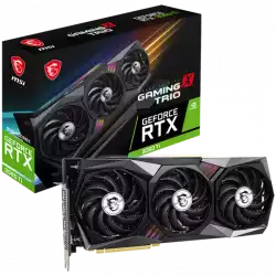 MSI Video Card Nvidia GeForce RTX 3060 Ti GAMING Z TRIO 8GD6X, 8GB GDDR6X, 256-bit, 19GBps, Boost: 1845 MHz, 4864 CUDA Cores, PCIe 4.0, 3x DP 1.4a, HDMI 2.1, RAY TRACING, Triple Fan, 600W Recommended PSU, Metal Backplate