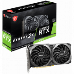 MSI Video Card NVidia GeForce RTX 3060 VENTUS 2X 12G, 12GB GDDR6, 192-bit, 360 GB/s, 15 Gbps Effective Memory Clock, 1777 MHz Boost, 3584 CUDA Cores, PCIe 4.0, 3x DisplayPort 1.4a, HDMI 2.1, RAY TRACING, Dual Fan, 550W Recommended PSU, Metal Backplate, 3Y