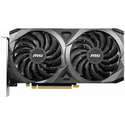 MSI Video Card NVidia GeForce RTX 3060 VENTUS 2X 12G, 12GB GDDR6, 192-bit, 360 GB/s, 15 Gbps Effective Memory Clock, 1777 MHz Boost, 3584 CUDA Cores, PCIe 4.0, 3x DisplayPort 1.4a, HDMI 2.1, RAY TRACING, Dual Fan, 550W Recommended PSU, Metal Backplate, 3Y