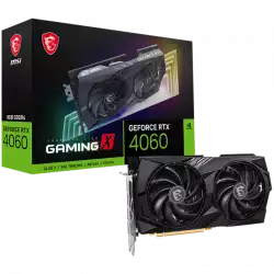 MSI Video Card Nvidia GeForce RTX 4060 GAMING X 8G, 8GB GDDR6, 128bit, Boost: 2595 MHz, 3072 CUDA Cores, PCIe 4.0, 3x DP 1.4a, HDMI 2.1a, RAY TRACING, Dual Fan, 1x 8pin, 550W Recommended PSU, 3Y MSI Video Card Nvidia GeForce RTX 4060 GAMING X 8G, 8GB GDDR6, 128bit, Boost: 2595 MHz, 3072 CUDA Cores, PCIe 4.0, 3x DP 1.4a, HDMI 2.1a, RAY TRACING, Dual Fan, 1x 8pin, 550W Recommended PSU, 3Y