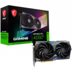 MSI Video Card Nvidia GeForce RTX 4060 Ti GAMING 8G, 8GB GDDR6, 128bit, Effective Memory Clock: 18000MHz, Boost: 2535 MHz, 4352 CUDA Cores, PCIe 4.0, 3x DP 1.4a, HDMI 2.1a, RAY TRACING, Dual Fan, 1x 8pin, 550W Recommended PSU, 3Y