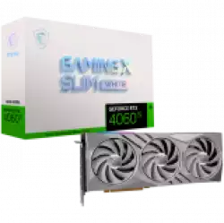 MSI Video Card Nvidia GeForce RTX 4060 Ti GAMING X SLIM WHITE 16G, 16GB GDDR6X, 128-bit, 2670 MHz Boost, 4352 CUDA Cores, PCIe 4.0, 3x DP 1.4a, HDMI 2.1a, RAY TRACING, Triple Fan, 550W Recommended PSU, 3Y