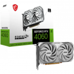 MSI Video Card Nvidia GeForce RTX 4060 VENTUS 2X WHITE 8G, 8GB GDDR6, 128bit, Boost: 2475 MHz, 3072 CUDA Cores, PCIe 4.0, 3x DP 1.4a, HDMI 2.1a, RAY TRACING, Dual Fan, 1x 8pin, 550W Recommended PSU, 3Y