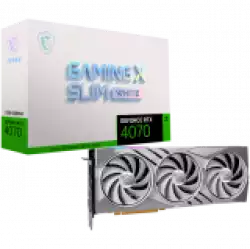 MSI Video Card Nvidia GeForce RTX 4070 GAMING X SLIM WHITE 12G, 12GB GDDR6X, 192-bit, 2610 MHz Boost, 5888 CUDA Cores, PCIe 4.0, 3x DP 1.4a, HDMI 2.1a, RAY TRACING, Triple Fan, 650W Recommended PSU, 3Y