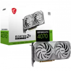 MSI Video Card NVidia GeForce RTX 4070 SUPER 12G VENTUS 2X WHITE OC, 12GB GDDR6X, 192-bit, 2505 MHz Boost, 7168 CUDA Cores, PCIe 4.0, 3x DP 1.4a, HDMI 2.1a, RAY TRACING, Dual Fan, 650W Recommended PSU, 3Y MSI Video Card NVidia GeForce RTX 4070 SUPER 12G VENTUS 2X WHITE OC, 12GB GDDR6X, 192-bit, 2505 MHz Boost, 7168 CUDA Cores, PCIe 4.0, 3x DP 1.4a, HDMI 2.1a, RAY TRACING, Dual Fan, 650W Recommended PSU, 3Y