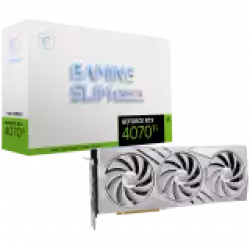 MSI Video Card Nvidia GeForce RTX 4070 Ti GAMING SLIM WHITE 12G, 12GB GDDR6X, 192-bit, 2730 MHz Boost, 7680 CUDA Cores, PCIe 4.0, 3x DP 1.4a, HDMI 2.1a, RAY TRACING, Triple Fan, 700W Recommended PSU, 3Y