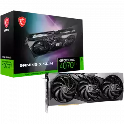 MSI Video Card Nvidia GeForce RTX 4070 Ti GAMING X SLIM 12G (12GB GDDR6X/192bit, PCI Express Gen 4, 3xDP, 1xHDMI, Recommended PSU 700W)