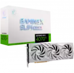 MSI Video Card Nvidia GeForce RTX 4070 TI GAMING X SLIM WHITE 12G, 12GB GDDR6X, 192bit, Boost: 2730 MHz, 7680 CUDA Cores, PCIe 4.0, 3x DP 1.4a, HDMI 2.1a, RAY TRACING, Triple Fan, 1x 16pin, 700W Recommended PSU, 3Y
