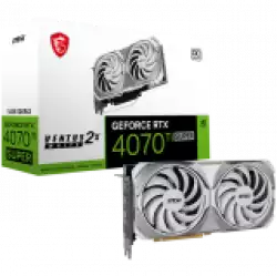 MSI Video Card Nvidia GeForce RTX 4070 TI SUPER 16G VENTUS 2X WHITE OC, 16GB GDDR6X, 256bit, Boost: 2640 MHz, 21Gbps, 8448 CUDA Cores, 3x DP 1.4a, HDMI 2.1a, RAY TRACING, Dual Fan, 1x16pin, 700W Recommended PSU, 3Y MSI Video Card Nvidia GeForce RTX 4070 TI SUPER 16G VENTUS 2X WHITE OC, 16GB GDDR6X, 256bit, Boost: 2640 MHz, 21Gbps, 8448 CUDA Cores, 3x DP 1.4a, HDMI 2.1a, RAY TRACING, Dual Fan, 1x16pin, 700W Recommended PSU, 3Y