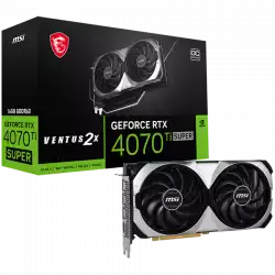 MSI Video Card Nvidia GeForce RTX 4070 TI SUPER 16G VENTUS 2X OC, 16GB GDDR6X, 256bit, Boost: 2640 MHz, 21Gbps, 8448 CUDA Cores, 3x DP 1.4a, HDMI 2.1a, RAY TRACING, Dual Fan, 1x16pin, 700W Recommended PSU, 3Y
