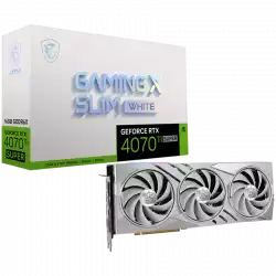 MSI Video Card Nvidia GeForce RTX 4070 Ti SUPER 16G GAMING SLIM WHITE, 16GB GDDR6X, 256-bit, 21 Gbps Effective Memory Clock, 2670 MHz Boost, 8448 CUDA Cores, 3x DisplayPort 1.4a, HDMI 2.1, RAY TRACING, Triple Fan, 700W Recommended PSU, 3Y