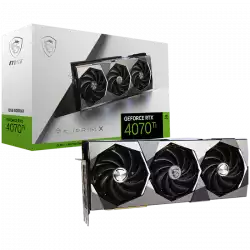 MSI Video Card Nvidia GeForce RTX 4070 Ti SUPRIM X 12G, 12GB GDDR6X, 192bit, Effective Memory Clock: 21000MHz, Boost: 2775 MHz, 7680 CUDA Cores, PCIe 4.0, 3x DP 1.4a, HDMI 2.1a, RAY TRACING, Triple Fan, 750W Recommended PSU, 3Y