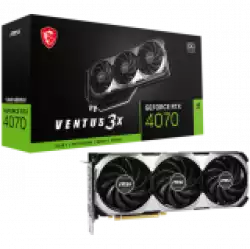 MSI Video Card Nvidia GeForce RTX 4070 VENTUS 3X 12G OC, 12GB GDDR6X, 192bit, Effective Memory Clock: 21000MHz, Boost: 2520 MHz, 5888 CUDA Cores, PCIe 4.0, 3x DP 1.4a, HDMI 2.1a, RAY TRACING, Triple Fan, 1x8pin, 650W Recommended PSU, 3Y