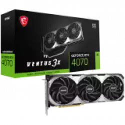 MSI Video Card Nvidia GeForce RTX 4070 VENTUS 3X E 12G OC, 12GB GDDR6X, 192bit, Effective Memory Clock: 21000MHz, Boost: 2505 MHz, 5888 CUDA Cores, PCIe 4.0, 3x DP 1.4a, HDMI 2.1a, RAY TRACING, Triple Fan, 1x8pin, 650W Recommended PSU, 3Y MSI Video Card Nvidia GeForce RTX 4070 VENTUS 3X E 12G OC, 12GB GDDR6X, 192bit, Effective Memory Clock: 21000MHz, Boost: 2505 MHz, 5888 CUDA Cores, PCIe 4.0, 3x DP 1.4a, HDMI 2.1a, RAY TRACING, Triple Fan, 1x8pin, 650W Recommended PSU, 3Y