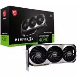 MSI Video Card Nvidia GeForce RTX 4080 16GB VENTUS 3X OC, 256bit, 16GB CDDR6X, 9728 CUDA Cores, PCIe 4.0, 3x DP 1.4, HDMI 2.1, RAY TRACING, Triple Fan, 750W Recommended PSU