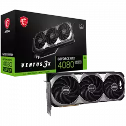 MSI Video Card Nvidia GeForce RTX 4080 SUPER 16G VENTUS 3X, 16GB GDDR6X/256bit, PCI Express Gen 4, 2xDP, 2x HDMI, RECOMMENDED PSU 750W MSI Video Card Nvidia GeForce RTX 4080 SUPER 16G VENTUS 3X, 16GB GDDR6X/256bit, PCI Express Gen 4, 2xDP, 2x HDMI, RECOMMENDED PSU 750W