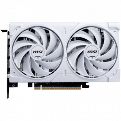 MSI Video Card NVIDIA GeForce RTX 5060 8G VENTUS 2X OC WHITE, 8GB GDDR7, 128-bit, 2535 MHz Boost, 3840 CUDA Cores, PCIe 5.0 (x8), 3x DP 2.1b, HDMI 2.1b, RAY TRACING, Dual Fan, 145W TDP, 8-pin PCIe Power, G-SYNC, 2-Slot, 3Y