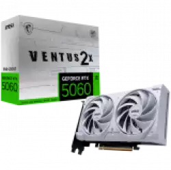 MSI Video Card NVIDIA GeForce RTX 5060 8G VENTUS 2X OC WHITE, 8GB GDDR7, 128-bit, 2535 MHz Boost, 3840 CUDA Cores, PCIe 5.0 (x8), 3x DP 2.1b, HDMI 2.1b, RAY TRACING, Dual Fan, 145W TDP, 8-pin PCIe Power, G-SYNC, 2-Slot, 3Y                          