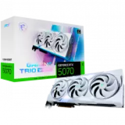MSI Video Card Nvidia GeForce RTX 5070 12G GAMING TRIO White, 12GB GDDR7, 192bit, Effective Memory Clock: 28000MHz, Boost: 2512 MHz, 6144 CUDA Cores, PCIe 5.0, 3x DP 2.1b, HDMI 2.1b, RAY TRACING, Triple Fan, 1x16pin, 650W Recommended PSU, 3Y