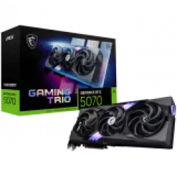 MSI Video Card Nvidia GeForce RTX 5070 12G GAMING TRIO OC, 12GB GDDR7, 192bit, Effective Memory Clock: 28000MHz, Boost: 2610 MHz, 6144 CUDA Cores, PCIe 5.0, 3x DP 2.1b, HDMI 2.1b, RAY TRACING, Triple Fan, 1x16pin, 650W Recommended PSU, 3Y