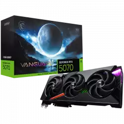 MSI Video Card Nvidia GeForce RTX 5070 12G VANGUARD SOC, 12GB GDDR7, 192bit, Effective Memory Clock: 28000MHz, Boost: 2640 MHz, 6144 CUDA Cores, PCIe 5.0, 3x DP 2.1b, HDMI 2.1b, RAY TRACING, Triple Fan, 1x16pin, 650W Recommended PSU, 3Y MSI Video Card Nvidia GeForce RTX 5070 12G VANGUARD SOC, 12GB GDDR7, 192bit, Effective Memory Clock: 28000MHz, Boost: 2640 MHz, 6144 CUDA Cores, PCIe 5.0, 3x DP 2.1b, HDMI 2.1b, RAY TRACING, Triple Fan, 1x16pin, 650W Recommended PSU, 3Y
