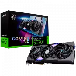 MSI Video Card Nvidia GeForce RTX 5070 TI 16G GAMING TRIO OC PLUS (16GB GDDR7/256bit, PCI-E Gen5, 3x DP 2.1, 1x HDMI 2.1, 1x 16-pin Power Connector, Retail)