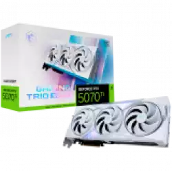 MSI Video Card Nvidia GeForce RTX 5070 TI 16G GAMING TRIO OC WHITE, 16GB GDDR7, 256bit, Effective Memory Clock: 28000MHz, Boost: 2580 MHz, 8960 CUDA Cores, PCIe 5.0, 3x DP 2.1b, HDMI 2.1b, Triple Fan, 1x16pin, 750W Recommended PSU, 3Y