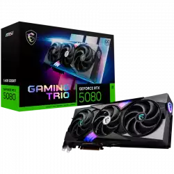 MSI Video Card Nvidia GeForce RTX 5080 16G GAMING TRIO OC WHITE (16GB GDDR7/256bit, PCI-E Gen5, 3x DP 2.1, 1x HDMI 2.1, 1x 16-pin Power Connector, 850W recommended PSU, Retail)