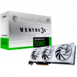 MSI Video Card Nvidia GeForce RTX 5080 16G VENTUS 3X OC WHITE, 16GB GDDR7, 256bit, Effective Memory Clock: 30000MHz, Boost: 2640 MHz, 10752 CUDA Cores, PCIe 5.0, 3x DP 2.1b, HDMI 2.1b, RAY TRACING, Triple Fan, 1x16pin, 850W Recommended PSU, 3Y