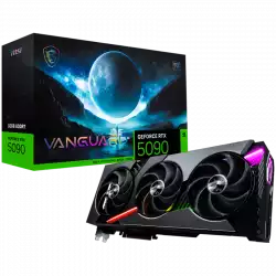 MSI Video Card Nvidia GeForce RTX 5090 32G VANGUARD SOC, 32GB GDDR7, 512bit, Effective Memory Clock: 28000MHz, Boost: 2512 MHz, 21760 CUDA Cores, PCIe 5.0, 3x DP 2.1b, HDMI 2.1b, RAY TRACING, Triple Fan, 1x16pin, 1000W Recommended PSU, 3Y