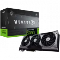 MSI Video Card Nvidia GeForce RTX 5090 32G VENTUS 3X OC, 32GB GDDR7, 512bit, Effective Memory Clock: 28000MHz, Boost: 2437 MHz, 21760 CUDA Cores, PCIe 5.0, 3x DP 2.1b, HDMI 2.1b, RAY TRACING, Triple Fan, 1x16pin, 1000W Recommended PSU, 3Y