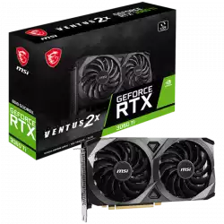 MSI Video Card Nvidia RTX 3060 Ti VENTUS 2X 8GD6X, 8GB GDDR6, 256-bit, 19GBps, Boost: 1665 MHz, 4864 CUDA Cores, PCIe 4.0, 3x DP 1.4a, HDMI 2.1, RAY TRACING, Dual Fan, 600W Recommended PSU, 3Y