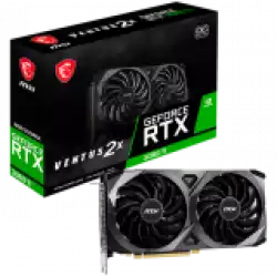 MSI Video Card Nvidia RTX 3060 Ti VENTUS 2X 8GD6X OC, 8GB GDDR6X, 256-bit, 19GBps, Boost: 1695 MHz, 4864 CUDA Cores, PCIe 4.0, 3x DP 1.4a, HDMI 2.1, RAY TRACING, Dual Fan, 600W Recommended PSU, 3Y
